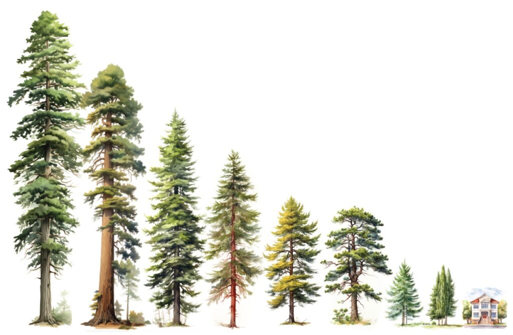 tallest coniferous tree - coniferous tree heights