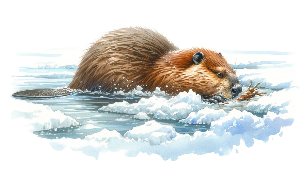beaver winter survival diet