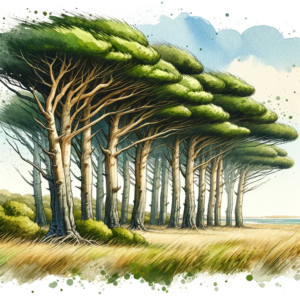 The role of trees as a wind break