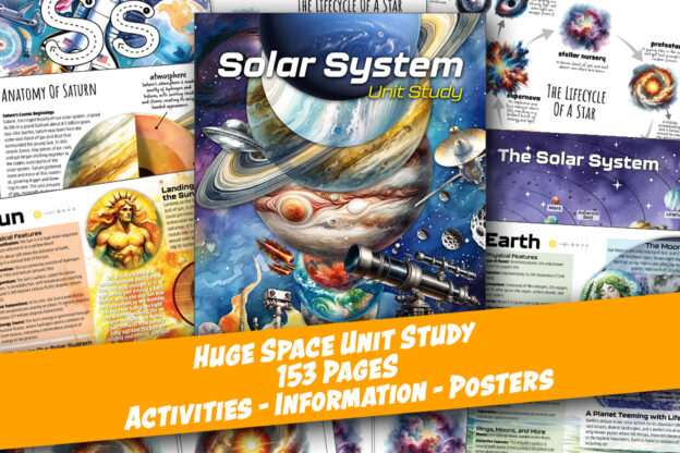 Solar System Unit Study homeschool printables classroom planets