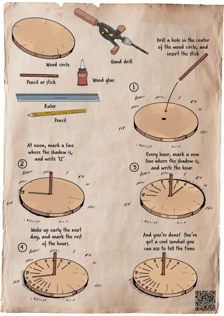 How to build a sundial, sinple DIY sundial, homeschool activities